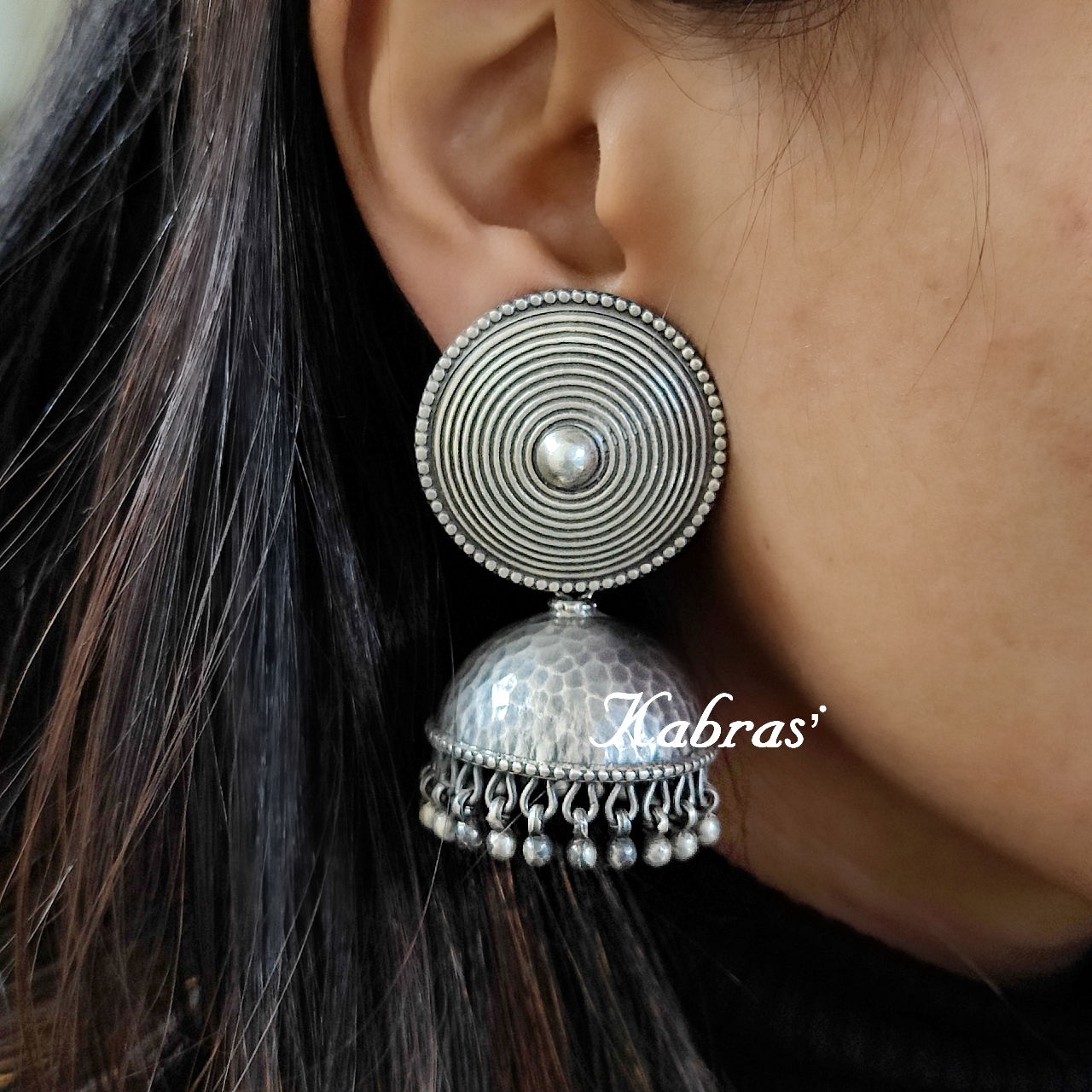 Beaten Spiral Jhumka
