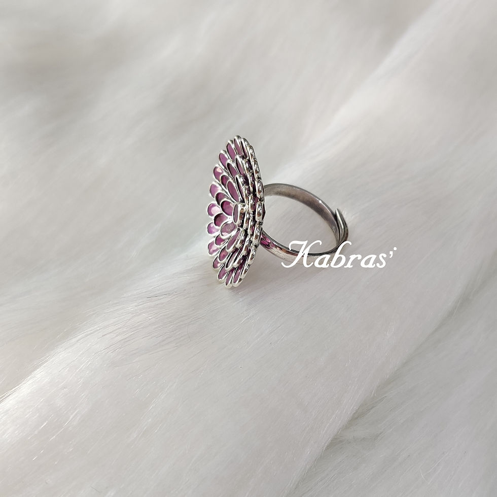 Thumbnail: Marigold Pink Polki Ring
