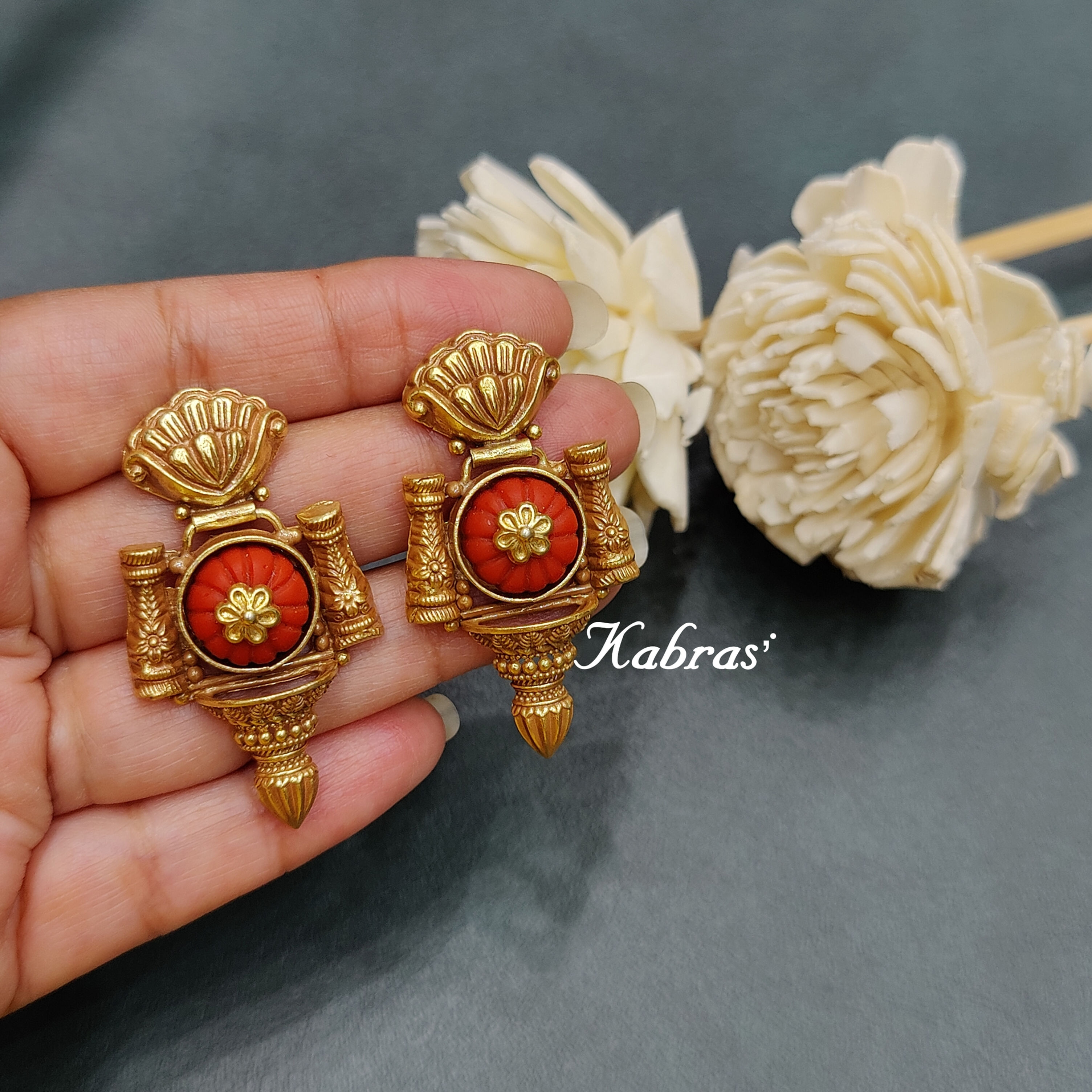 Coral Vayuna Earrings