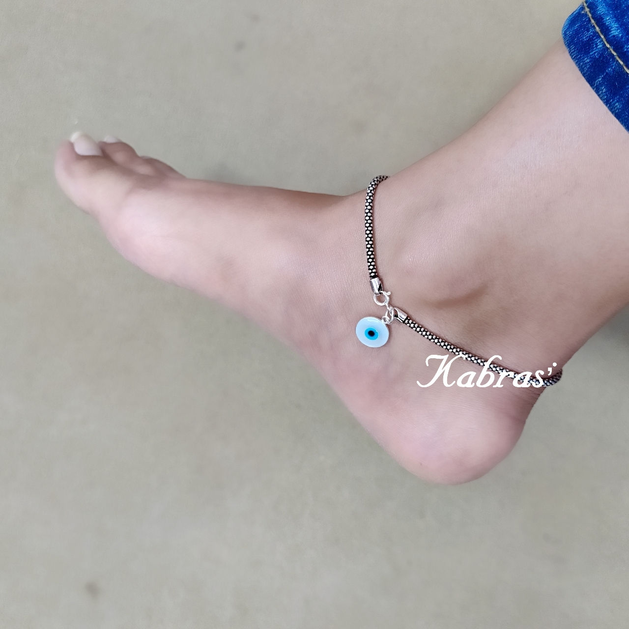 Round Evil Eye Anklet