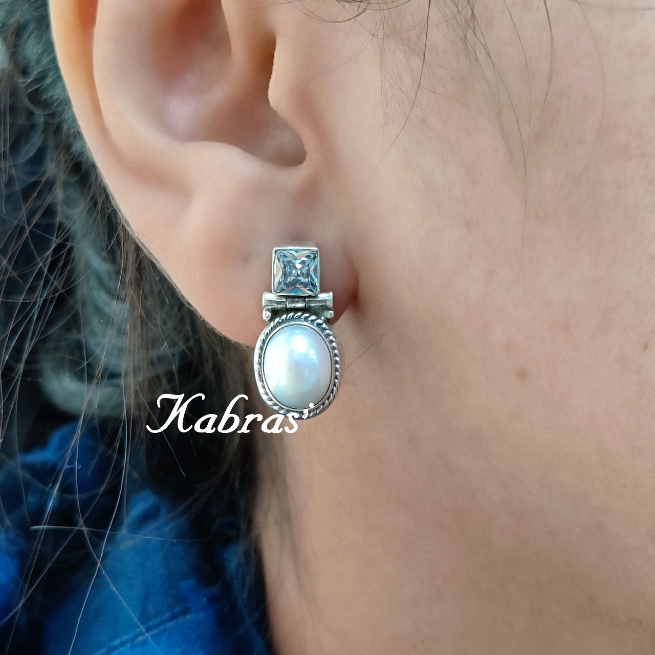 AD Stone Oval Earrings (9 Colors)