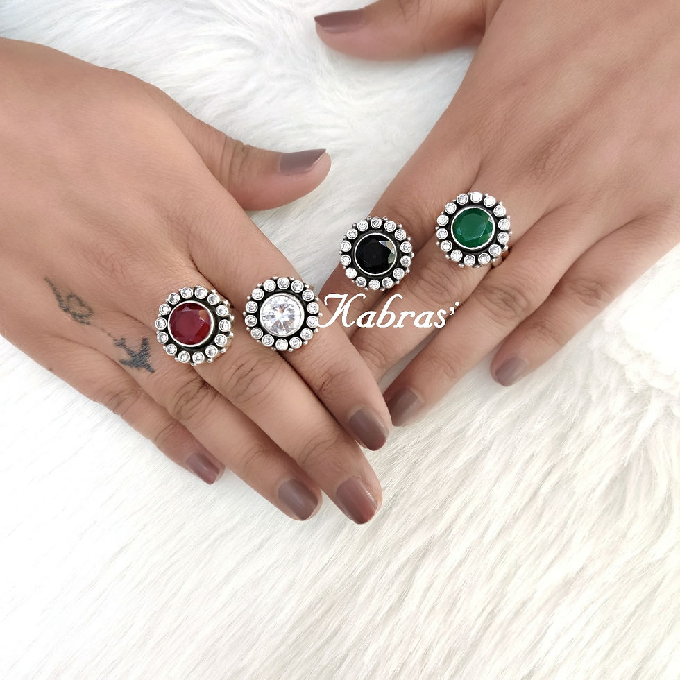 Elegant American diamond ring with pure silver base