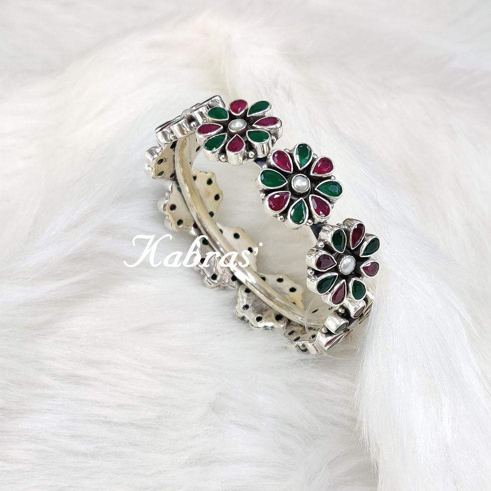 Thumbnail: Multicolored Floral Bangle