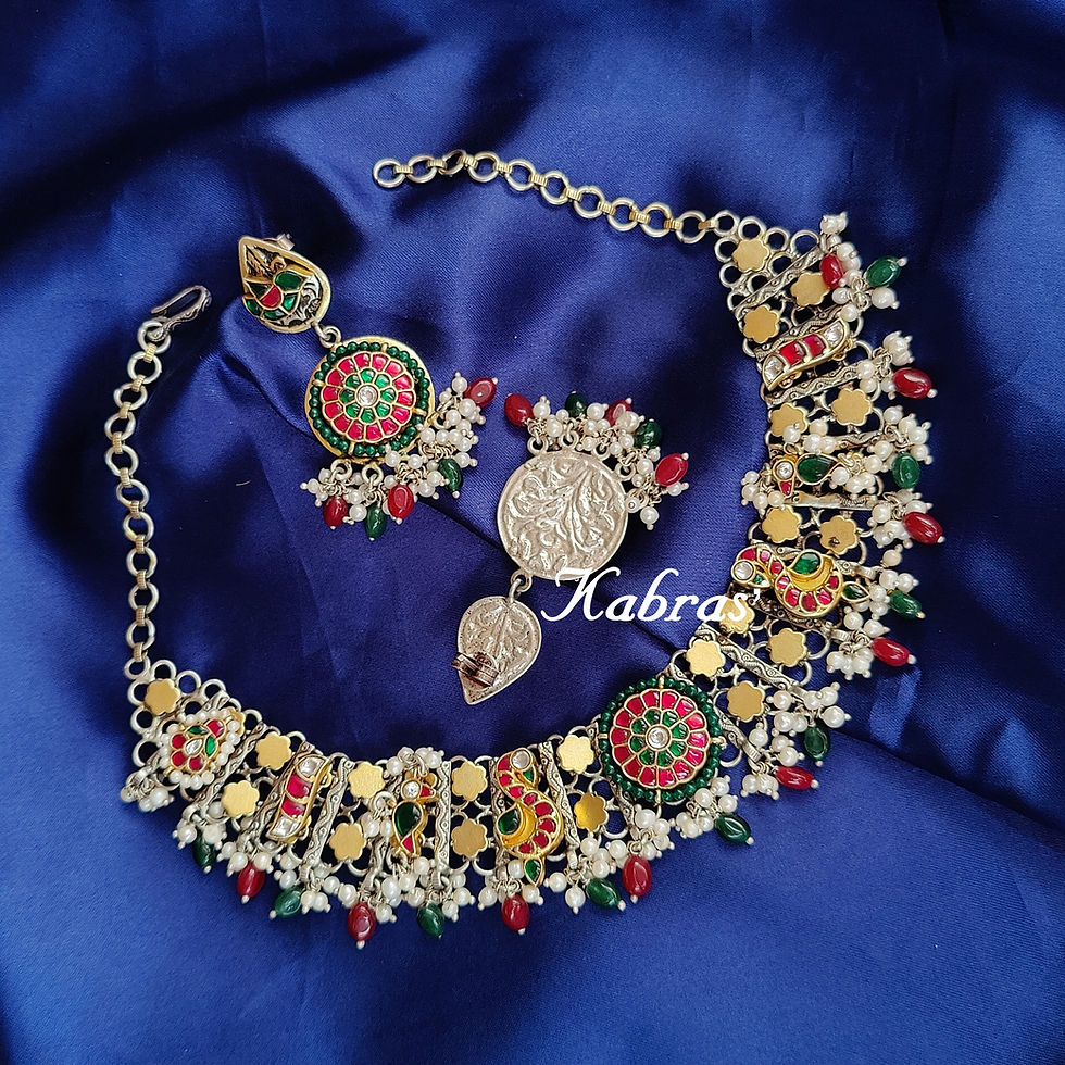 Thumbnail: GJ Chidiya Rajwadi Necklace Set