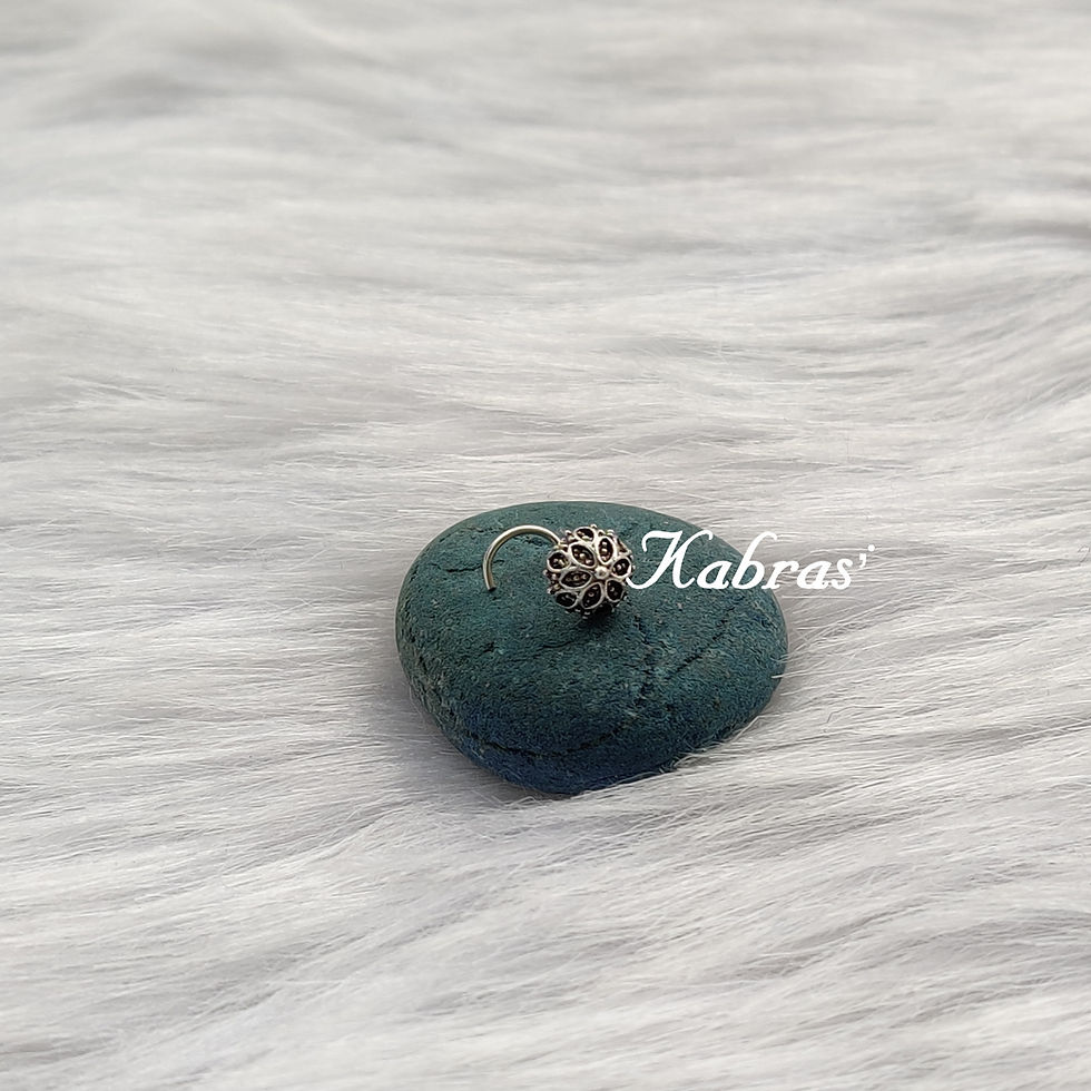 Floral Dome Wired Nose Pin