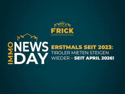 IMMO NEWS DAY: Zum ersten Mal seit drei Jahren ändern sich in Tirol die Mietrichtwerte – und das ab sofort, jedes Jahr. Seit dem 1. April 2026 gilt in Tirol ein neuer Richtwert von 8,22 € pro Quadratmeter. Wer als Vermieter die neuen Regeln kennt, kann rechtssicher handeln. Wer sie ignoriert, riskiert unwirksame Erhöhungsschreiben – oder zahlt bei falschen Zuschlägen jahrelang drauf. Und wer als Mieter nicht aufpasst, zahlt womöglich mehr als gesetzlich erlaubt.