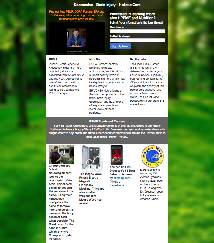 Brain Injury Lead Capture Page