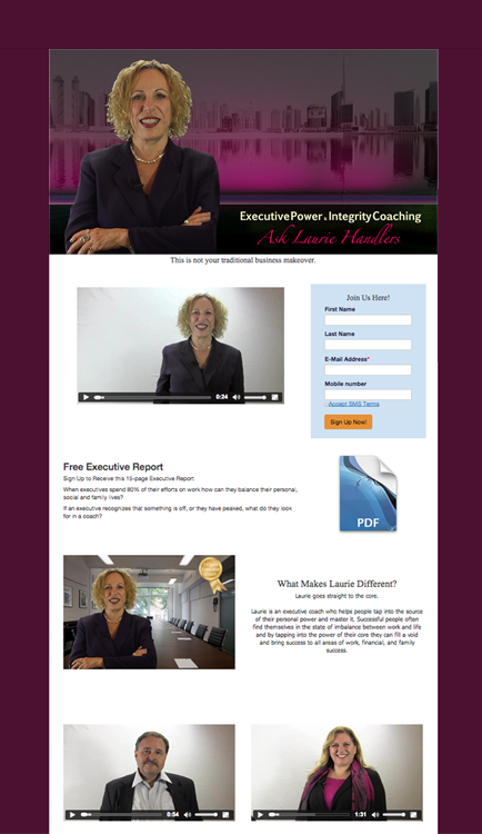 Executive Coach Landing Page