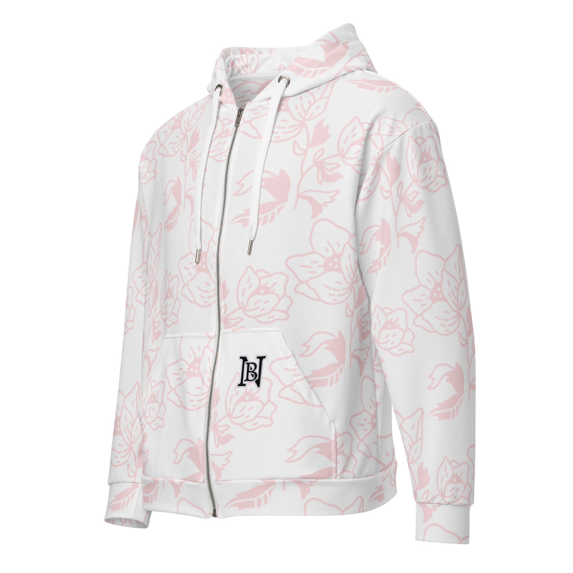 Floral BP76 Unisex zip up Hoodie by Beast Nantico