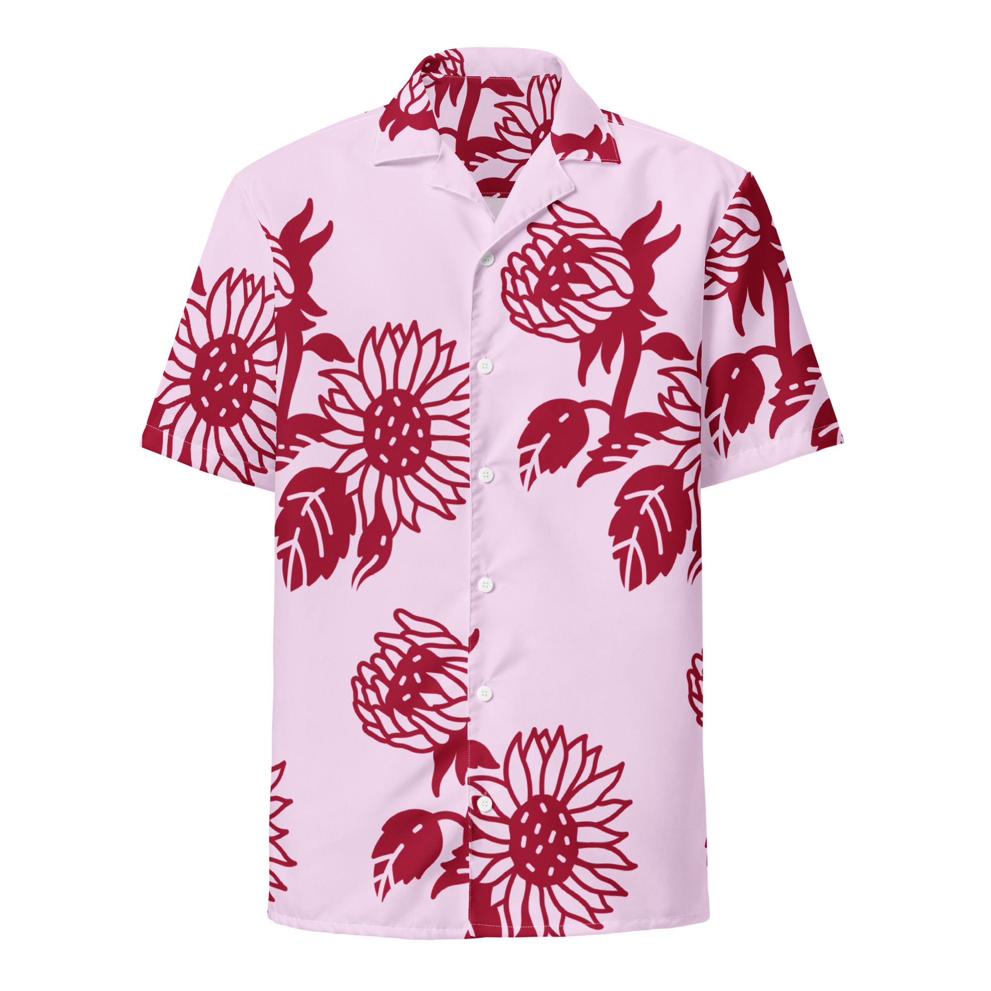 Selago Carmine  Aloha Hawaiian Shirt