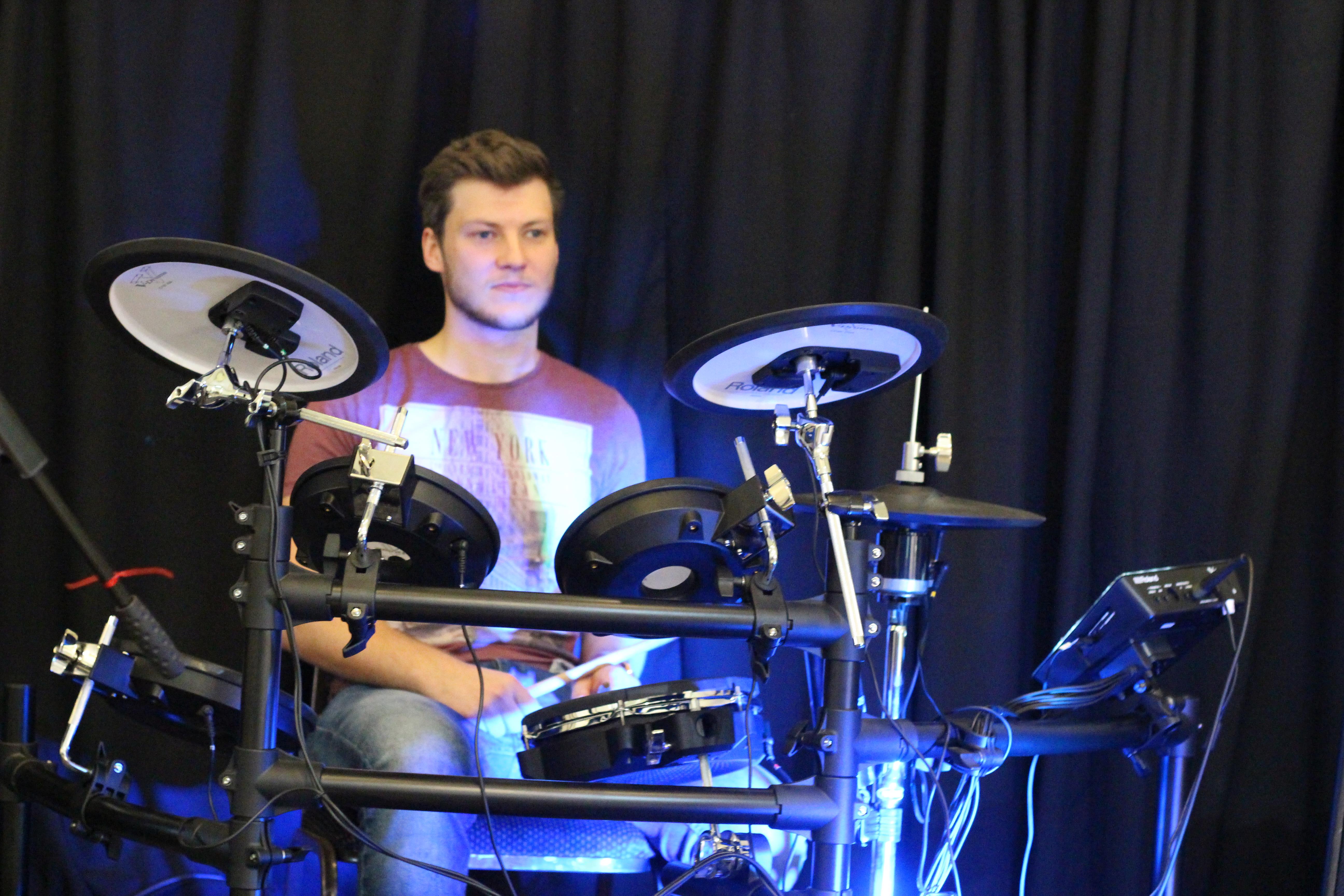 Guest drummer fills in