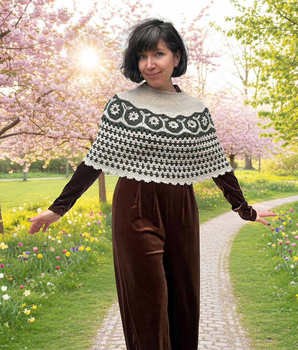 Thumbnail: Woodland Bloom crochet poncho