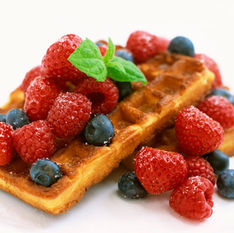 A plate of our scrumptious simple waffles