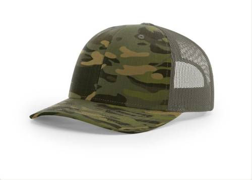 Richardson hat with custom laser engraved leather patch — Foundry Engraving, Pensacola FL