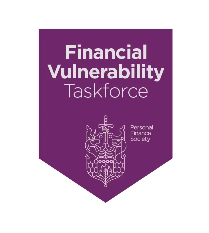 Financial Vulnerability Taskforce logo, Personal Finance Society