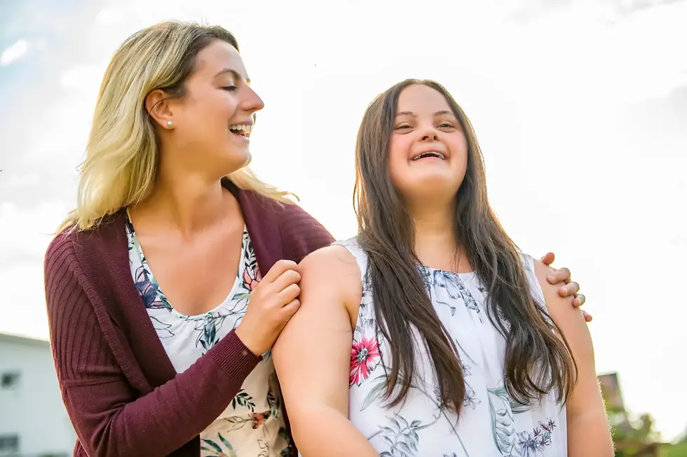 Mother and daughter with Down Syndrome dicussign EHCP Tribunal