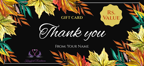Thank you gift card