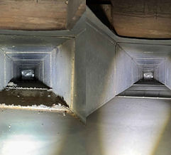 duct cleaning before and after photo