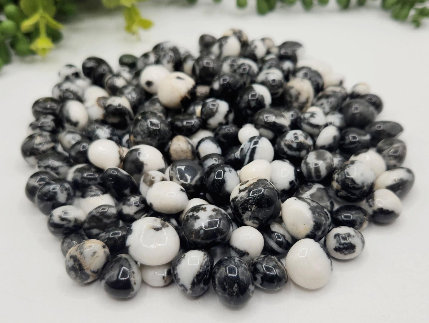 Zebra Marble Tumbled Crystal