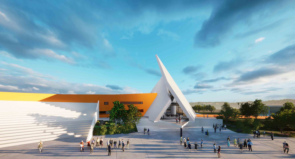 פסל אדריכלי במוזיאון חיל האוויר – Sculptural Element