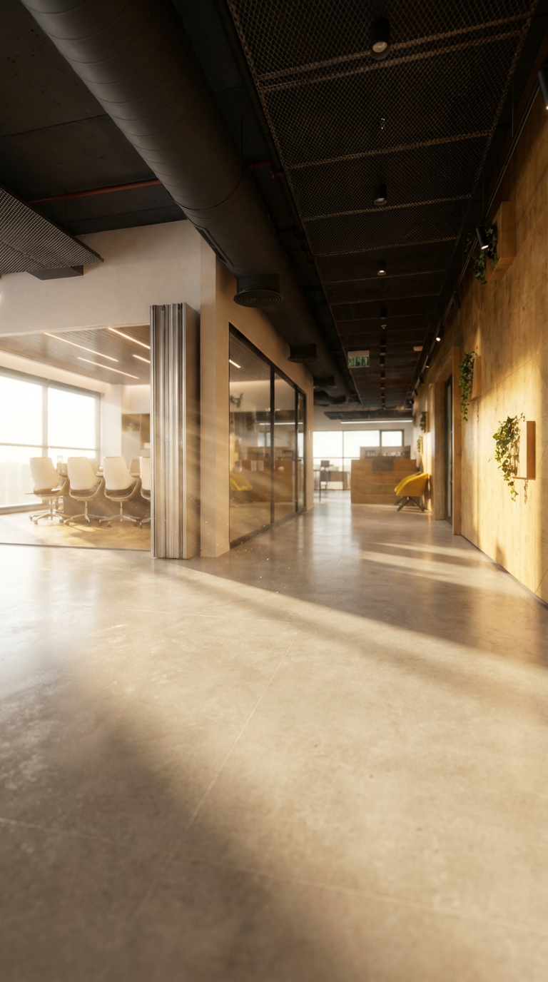 חדר ישיבות במצב פתוח עם עמדות עבודה חמות. מצב פתוח מאפשר הגדלת החלל לאירועי חברה ויוצרים OPEN SPACE