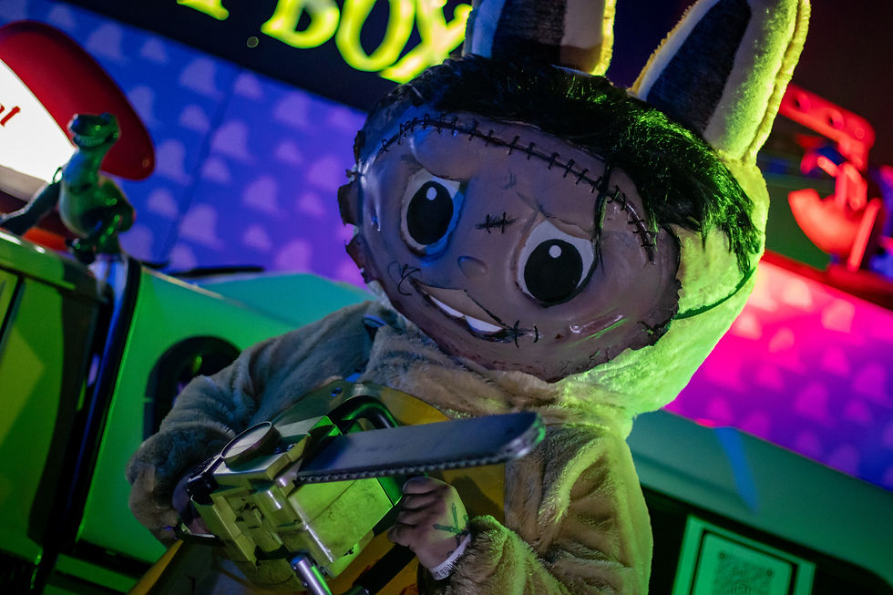 Leatherface meets Labubu in Sid's Twisted Toy Box at Midsummer Scream