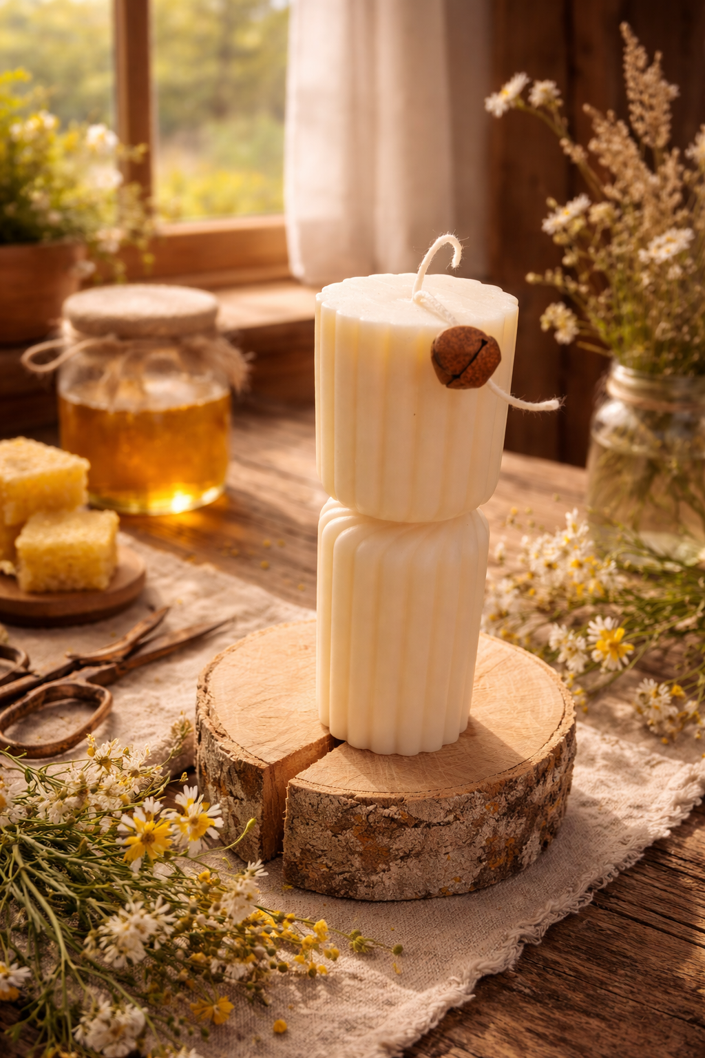 Bougie à poser "torsade"