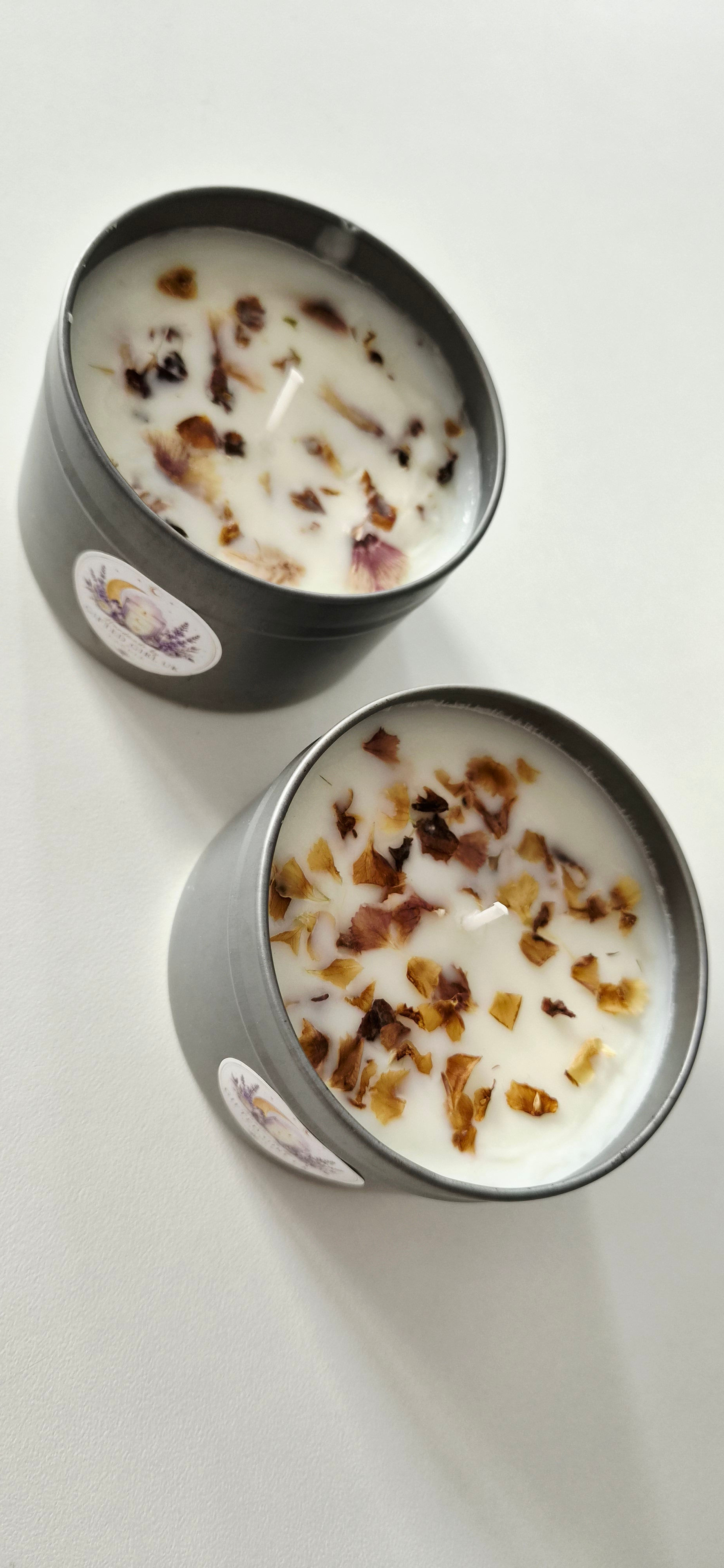 Perfume Scented soy was candle tin