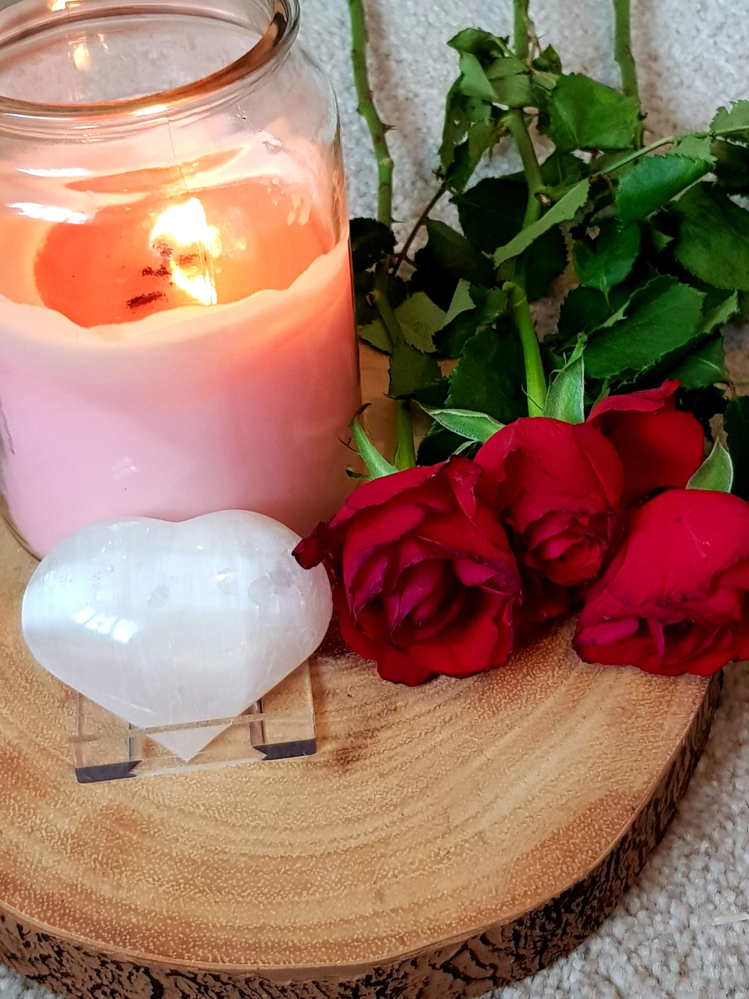 Selenite white hearts (small)