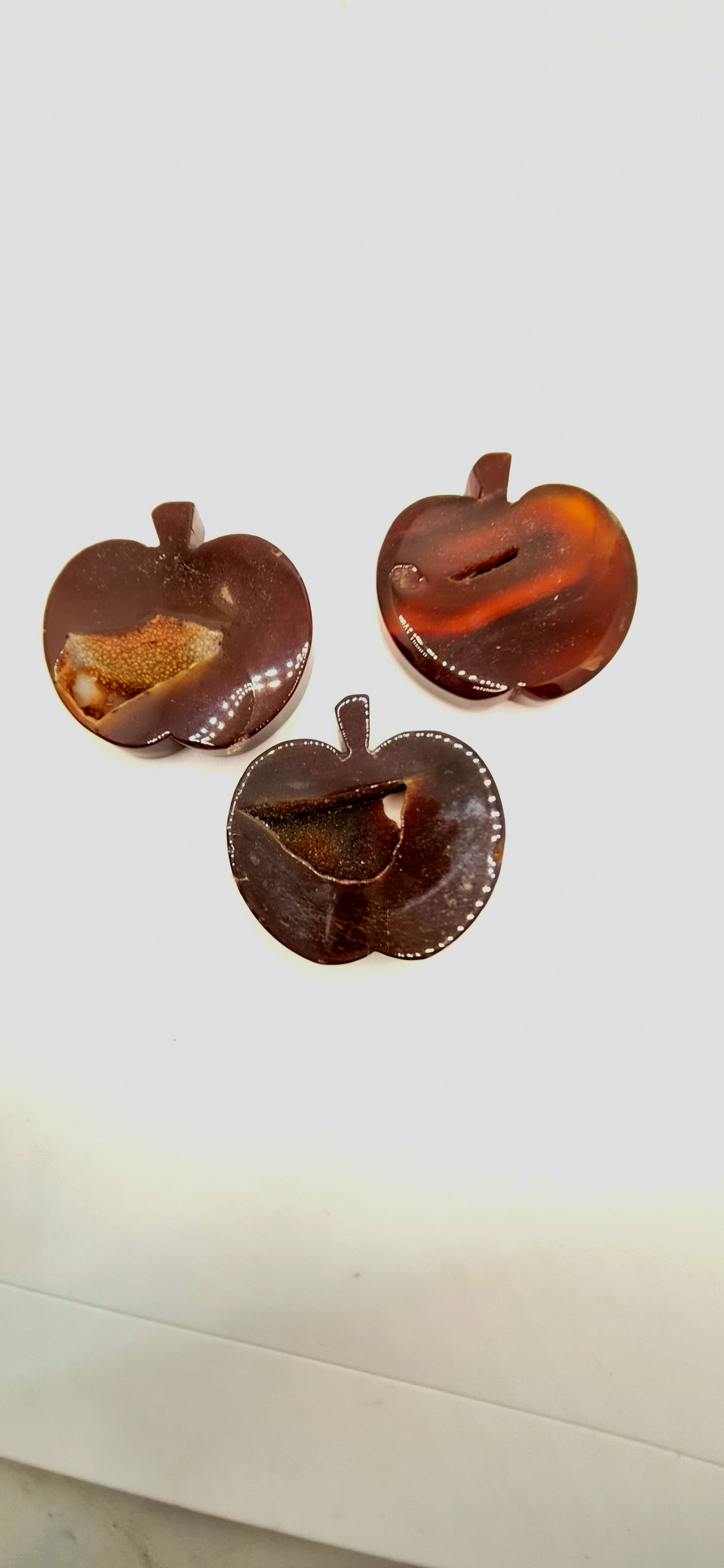 Carnelian apple shape gemstone