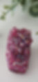 Pink  aura quartz small cluster 