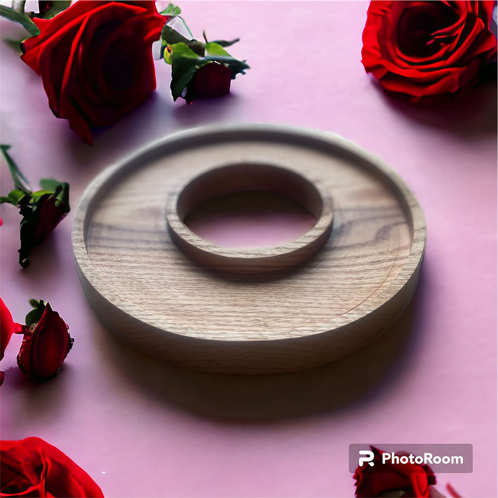 Thumbnail: Table centerpiece ring tray for fruit, cheese and sausage etc. I cut these ring 