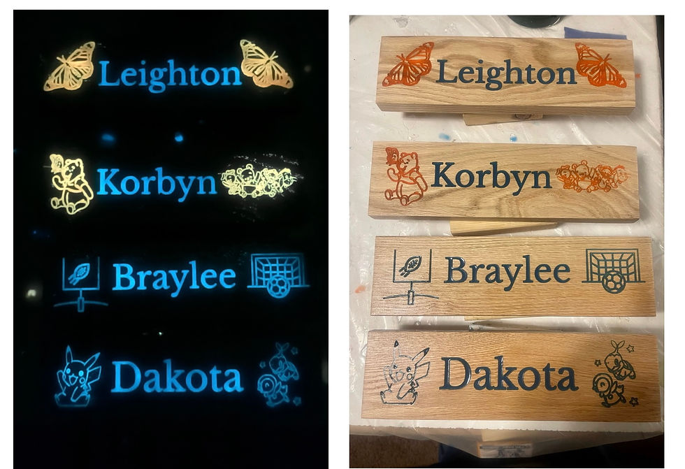 Thumbnail: Glow In The Dark Nameplate for Kids & Grandkids