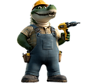 u6873297453_a_gator_animation_hold_a_drill_and_dresses_in_wor_a1dccf06-d0e0-4f38-8edc-7286