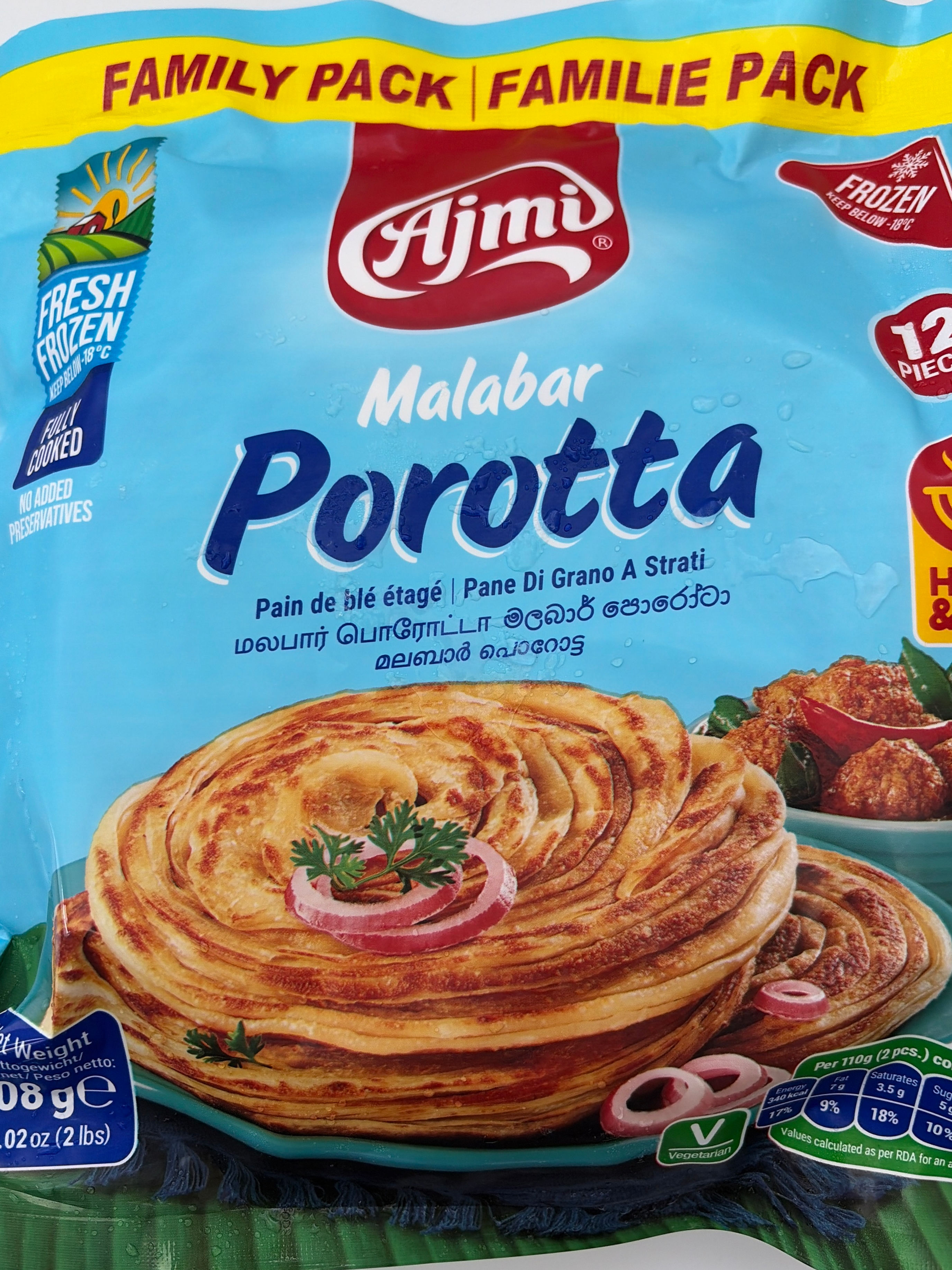 Ajmi Malabar Porotta 908gm