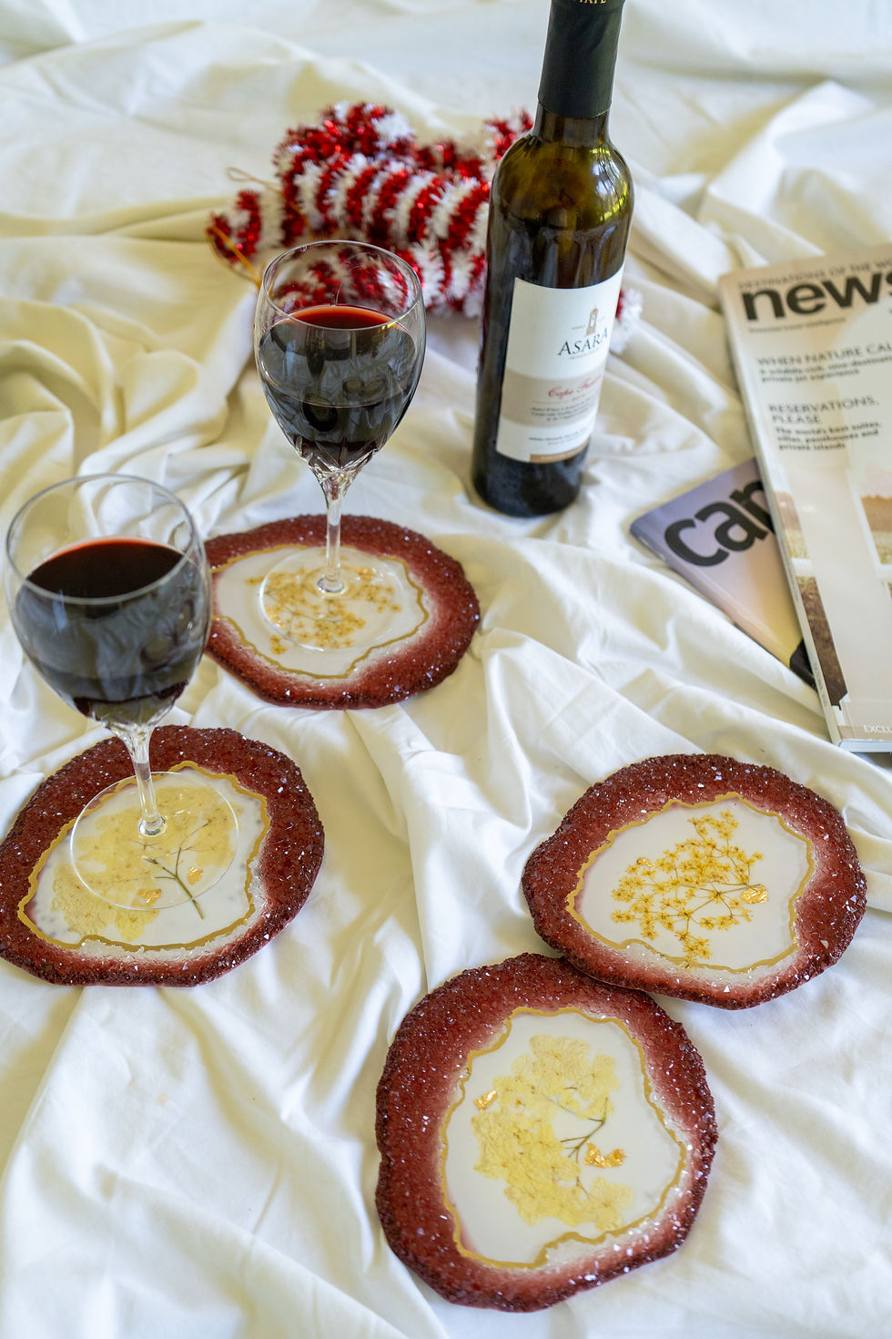 Crystalline Coaster Set - Botanical