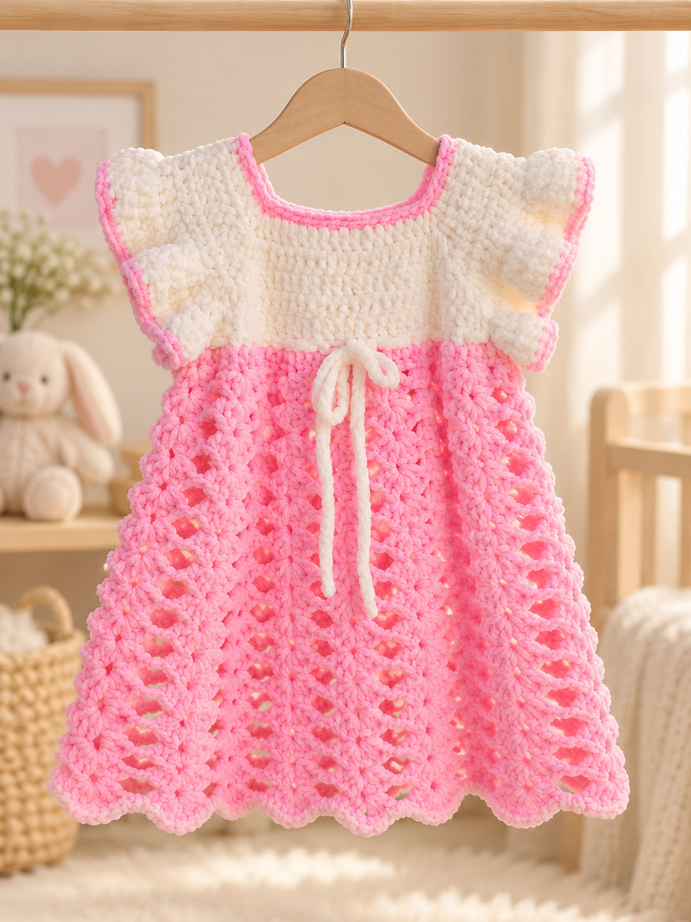 Thumbnail: Exclusive Bubblegum Pink Princess Dress | Handmade Crochet Dress 1-3 y.o