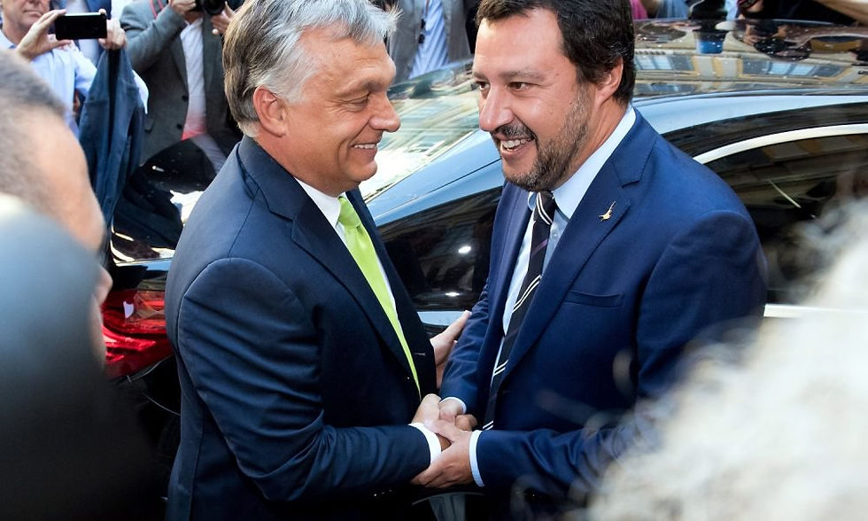 Orbán Viktor és Matteo Salvini tavaly augusztusi találkozója Milánóban (Fotó: MTI/Koszticsák Szilárd)