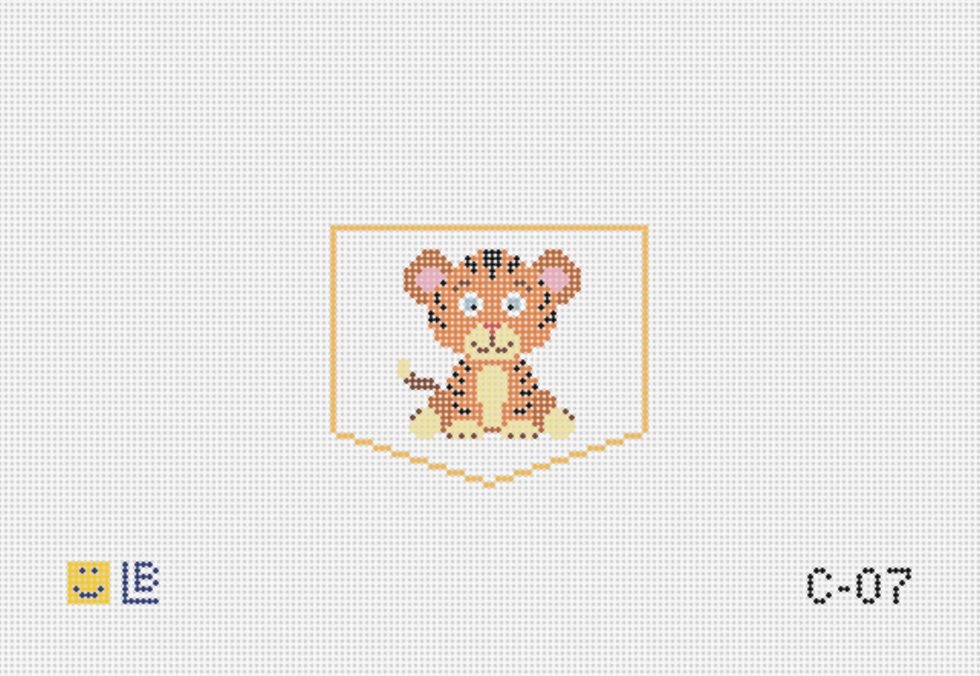 Thumbnail: Overalls - Yellow with Tiger Pocket (Door Hanger/Tooth Fairy Pillow), C-07 (18