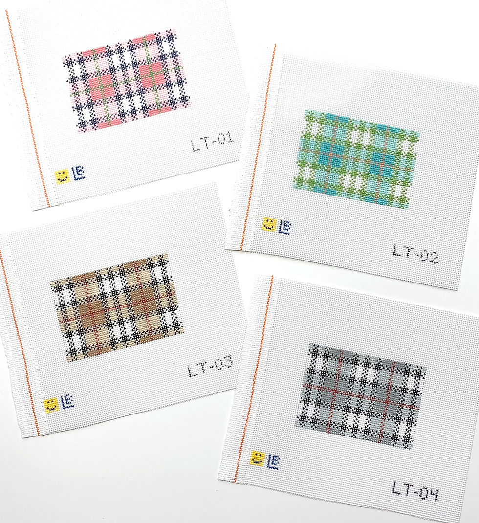 Thumbnail: Purple Plaid - 3x2 insert/luggage tag, LT-14 (18m)