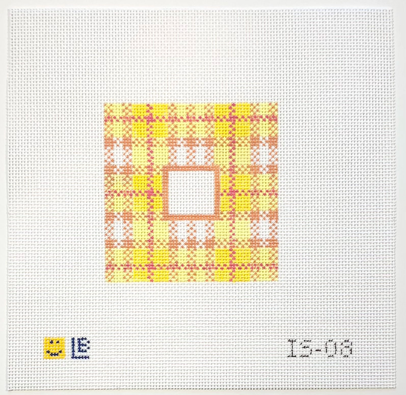Yellow Plaid - 3x3 insert/ornament, IS-08 (18m)