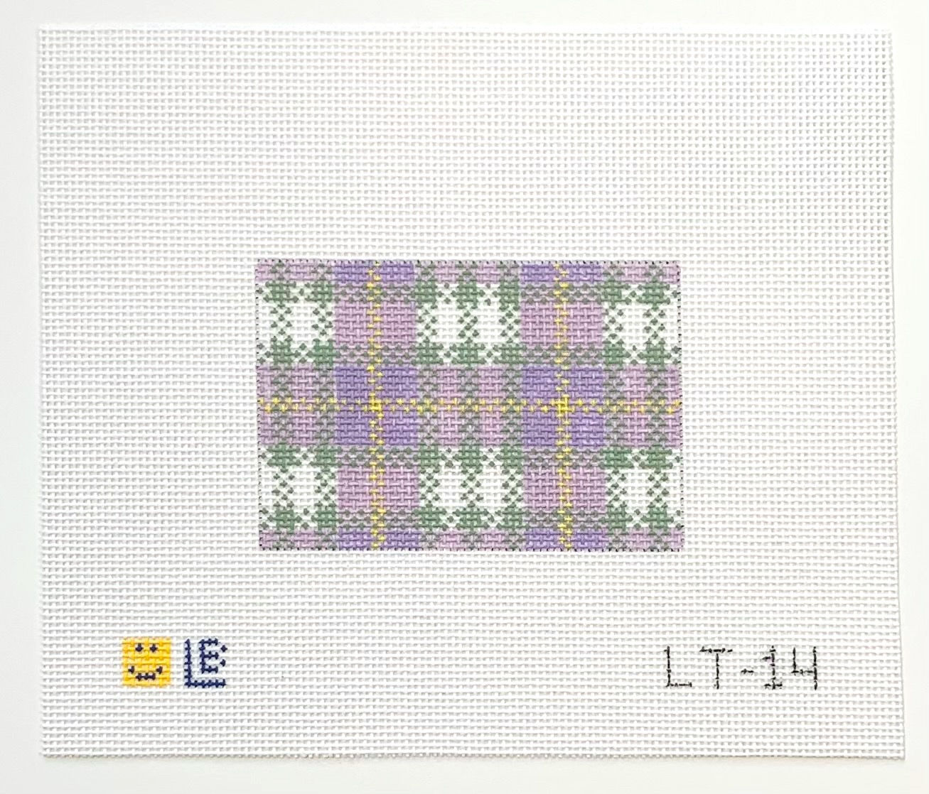 Purple Plaid - 3x2 insert/luggage tag, LT-14 (18m)