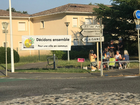 Ce matin nous étions à l'embranchement du Chemin de Pahin et de la rue Marcel Pagnol.