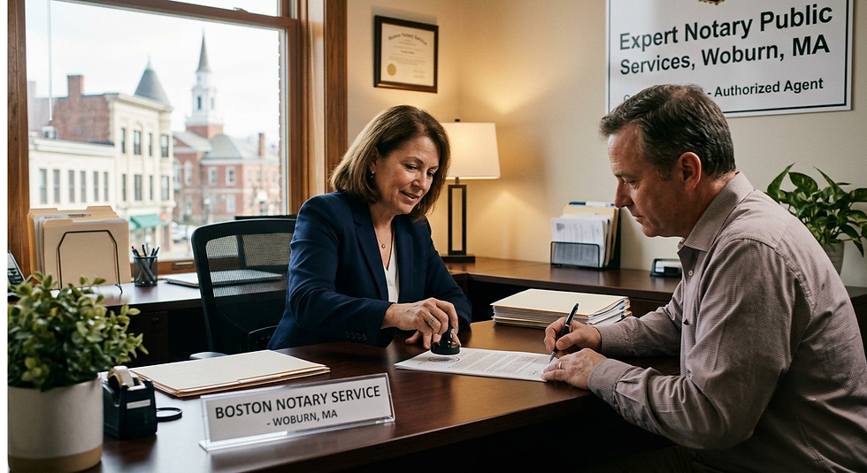 Expert Notary Public & Mobile Notary Services in Woburn, MA | Boston Notary Service