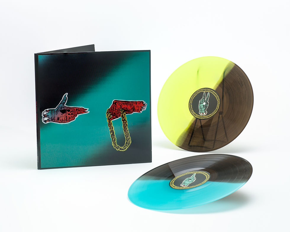 custom print, 12" vinyl, gatefold jacket, vinyl effects, Half/Half vinyl, lenticular cover