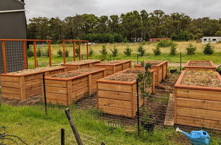 8 raised beds at an acreage in Bargo