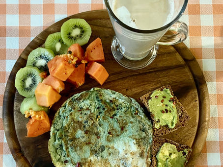 Two colours omelette