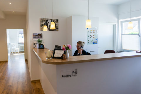 Anmeldung, Tierarztpraxis, Empfang