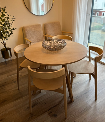 Dining set for small spaces in customer home