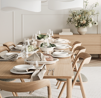 マルニ木工 LIGHTWOOD DINING TABLE 1600 Oak Lightwood Dining Table - Mjölk